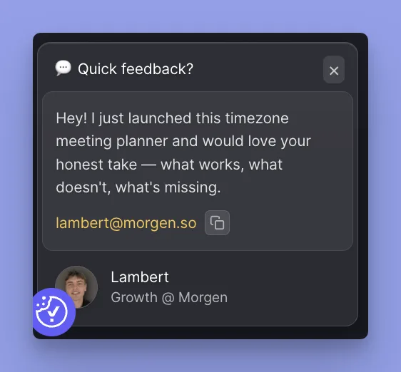 On-page feedback prompt