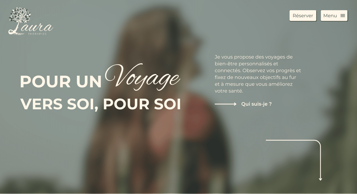 Design of a header for a therapist's website