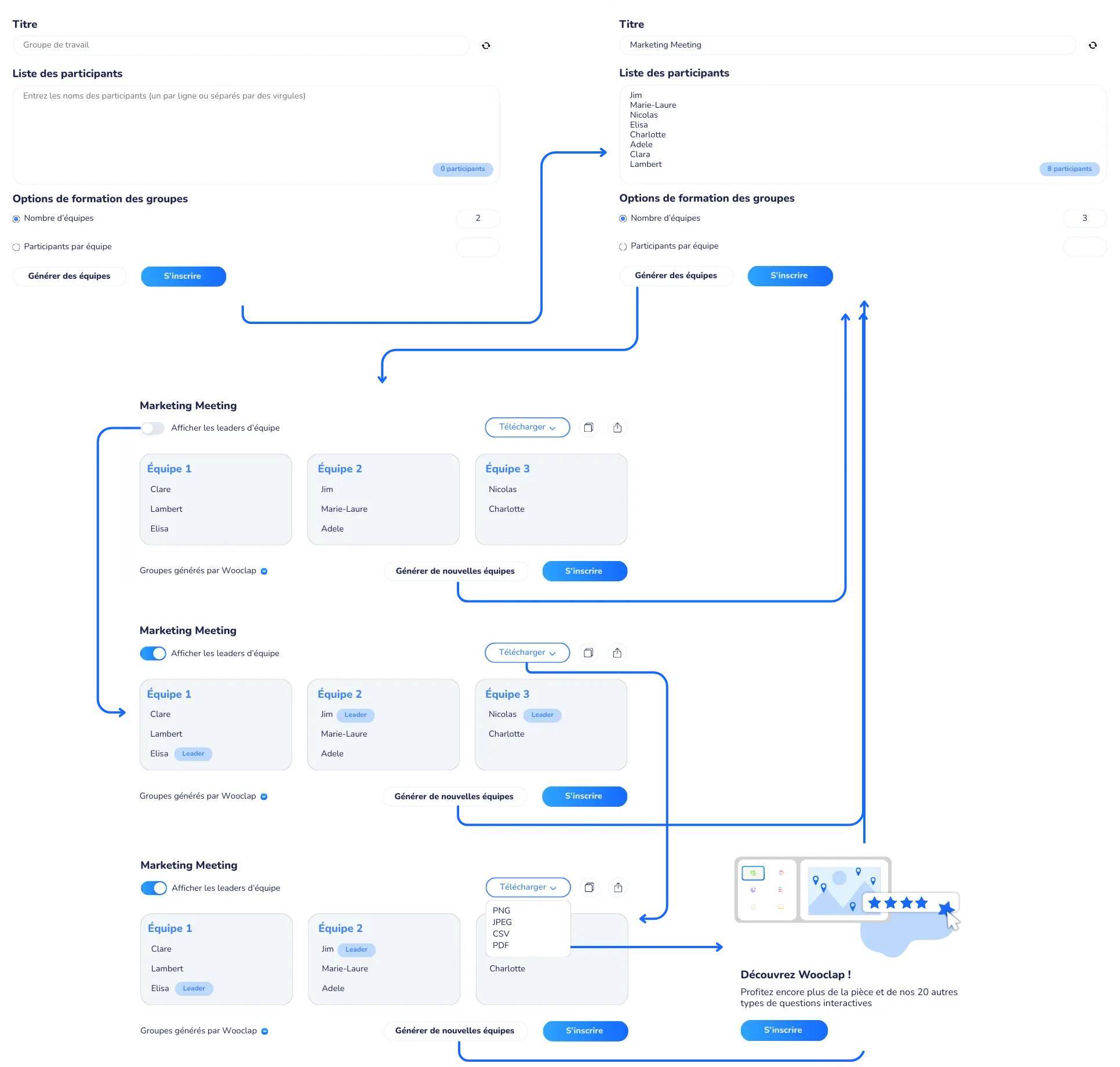 Random Group Generator mockup