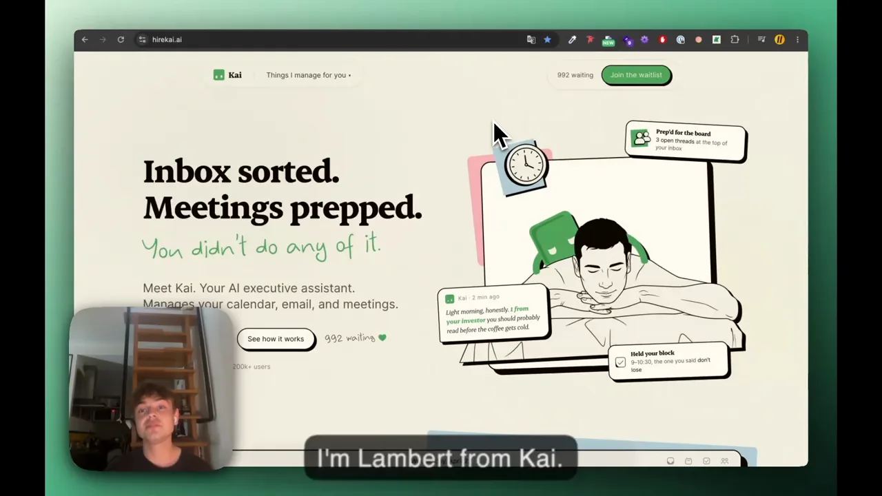 The Kai Product Hunt launch video